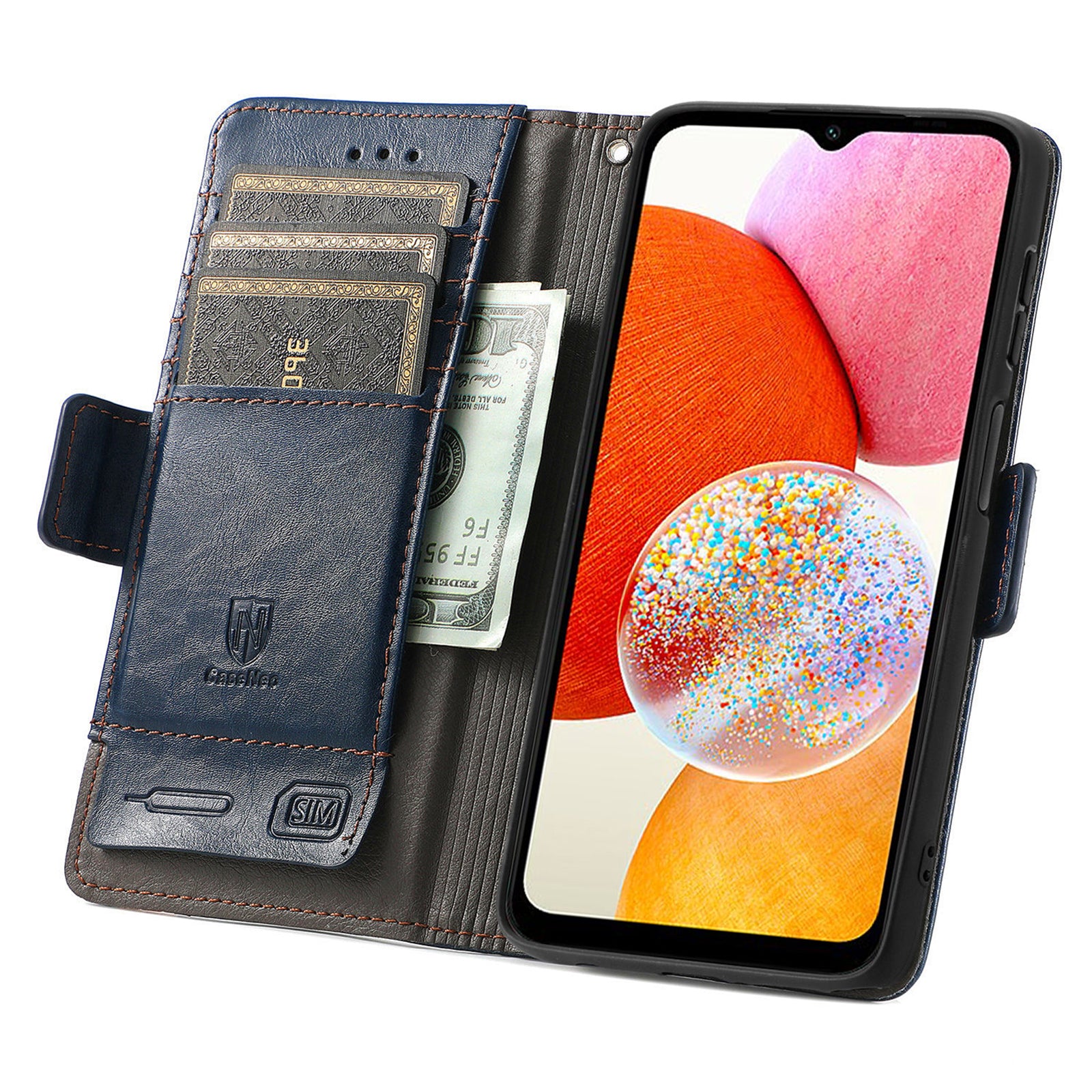 CASENEO 002 Series for Samsung Galaxy A14 5G A14 4G Phone Case PU Leather RFID Blocking Wallet Stand Business Splicing Cover CASENEO 002 Series for Samsung Galaxy A14 5G A14 4G Phone Case PU Leather RFID Blocking Wallet Stand Business Splicing Cover